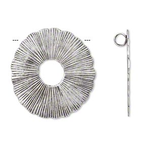 Focal, JBB Findings, antique silver-plated brass, 31x19mm single-sided ...